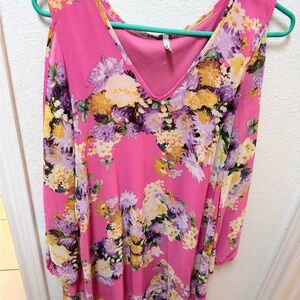 Floral Pink and Purple Mini Dress